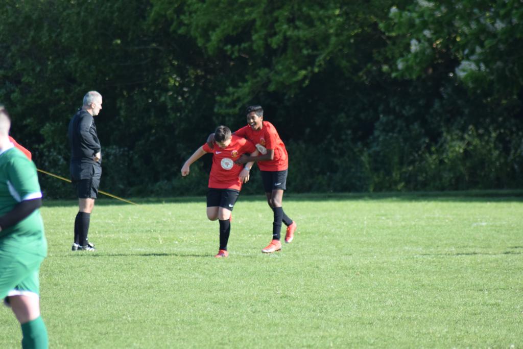 Goal celebration at the Gunnersbury Cup